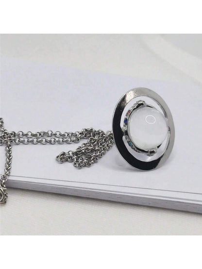 1 Pieza Collar De Aleación Con Diamantes De Imitación, Adecuado Para Compromisos, Aniversarios Y Uso Diario. Estilo Lujoso Y De Alta Calidad, Regalo Ideal Para Unisex A Amantes, Amigas O Miembros De Familia En Ocasiones Especiales.