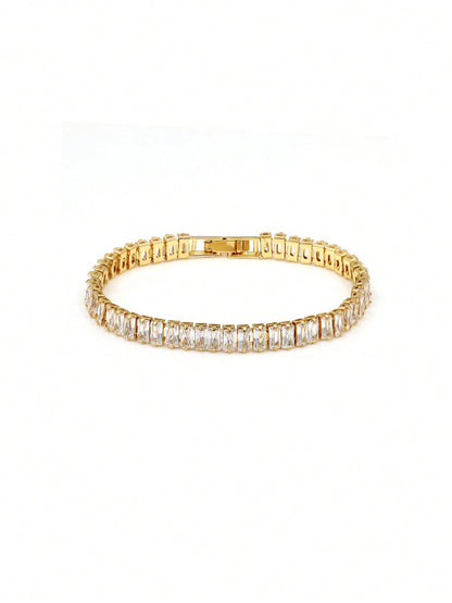 1 pieza Pulsera atractivo zirconia cúbica adorno para mujeres para decoración diaria