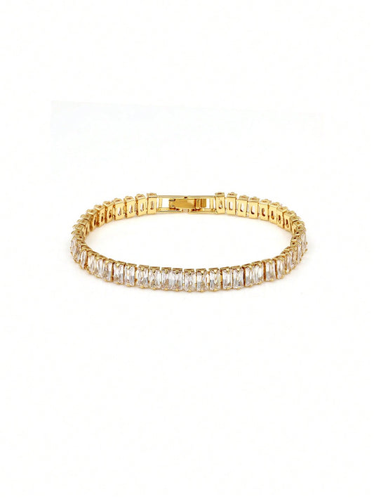 1 pieza Pulsera atractivo zirconia cúbica adorno para mujeres para decoración diaria