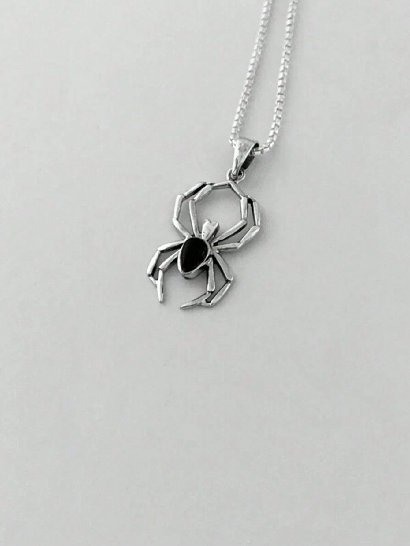 1 pieza collar de colgante de araña punk de metal retro, accesorio para hombres adecuado para fiestas y vida diaria