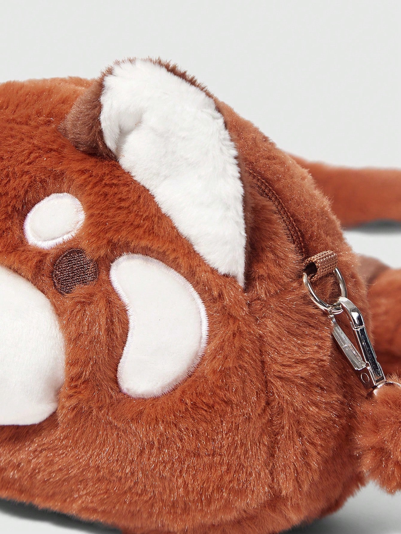 ROMWE Kawaii 1 pieza Nuevo bolso bandolera o cruzado casual con diseño de mapache marrón lindo y de dibujos animados