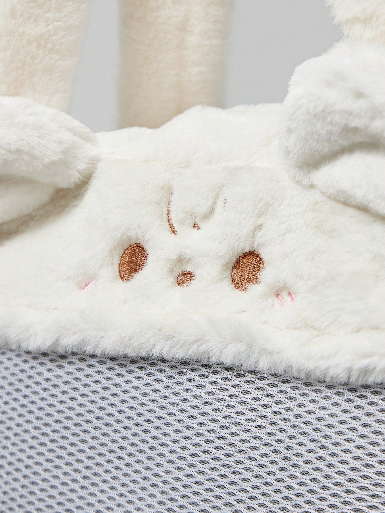 ROMWE Kawaii Bolso de mano de peluche con diseño de gato y flores para uso diario y viajes de mujeres