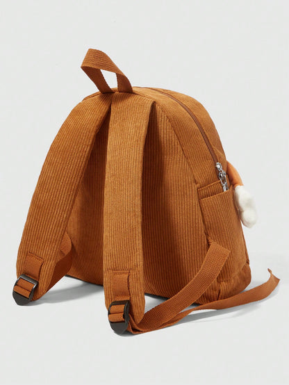 ROMWE Kawaii Mochila informal con estampado de dibujos animados de moda para mujeres, adecuada para salir