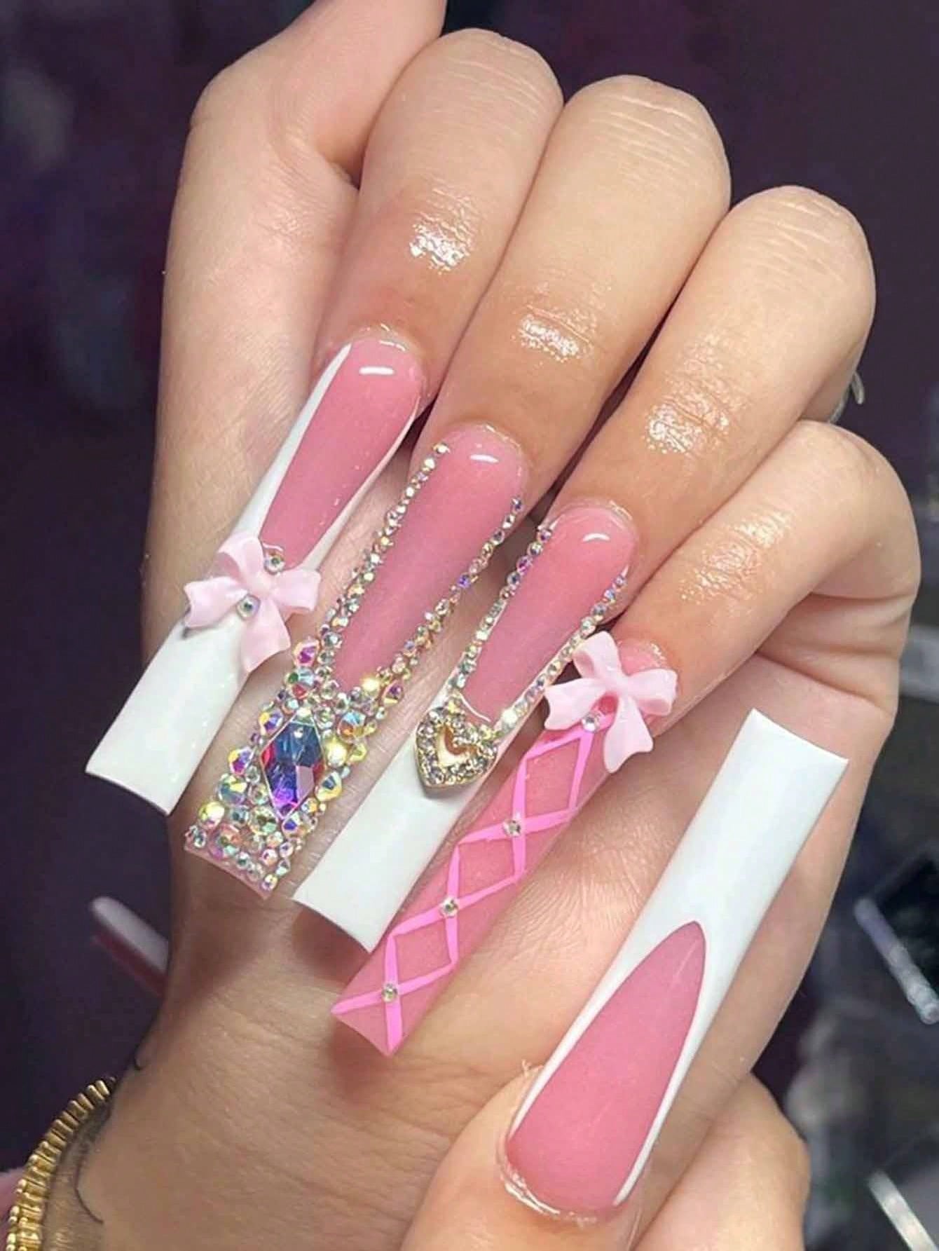 Láminas de uñas de cristal con lazo de brillantes de colores, cristales de brillantes AB para uñas, joyería de uñas en 3D con lazo de brillantes, diamantes de imitación planos con lazo para pulido de uñas