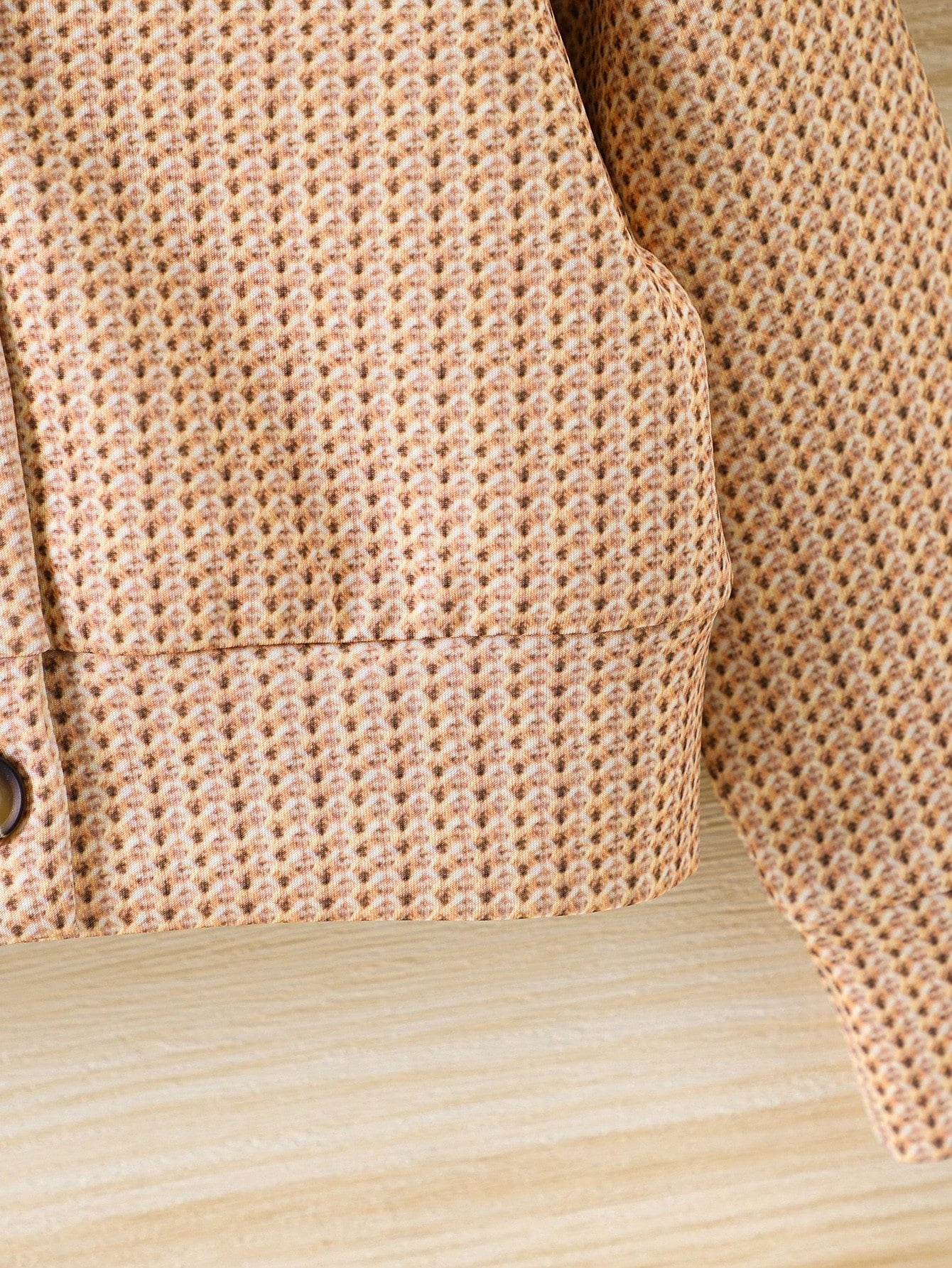 SHEIN Chica Joven Cazadora cuello de borreguito con diseño de solapa con botón delantero sin jersey
