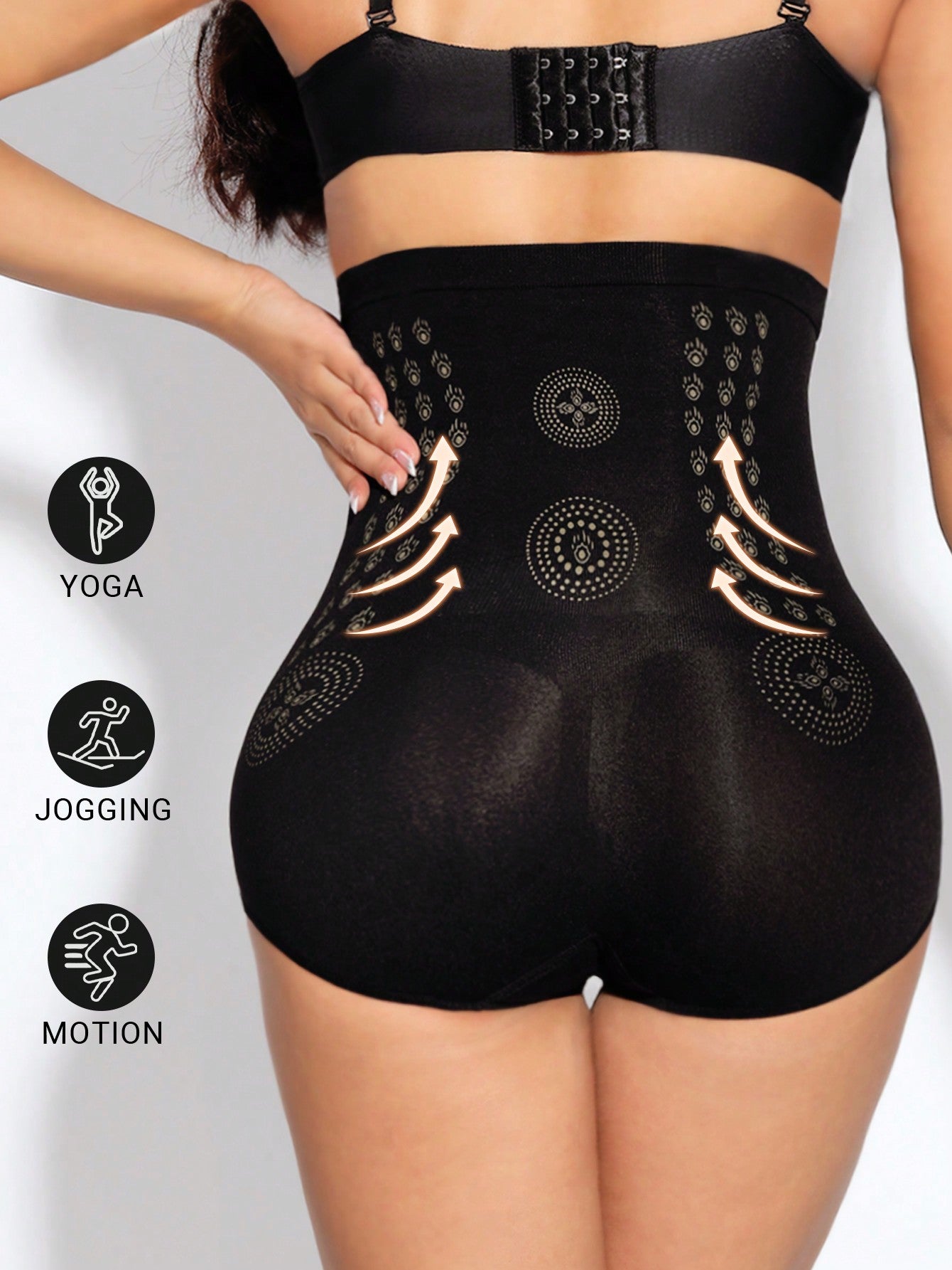 1 pieza Pantalones deportivos de cintura alta para mujer, que levantan el trasero, dan forma a la sauna, adelgazan, para yoga y acondicionamiento físico, mallas ajustadas sin costuras, moldeador de Body perfecto, que absorbe la humedad