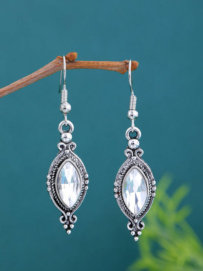 Pendientes de lujo con diamante y rubí en forma de rombo de estilo europeo y americano, de diseño minimalista y elegante, adecuado para uso diario y ocasiones, pendientes de moda