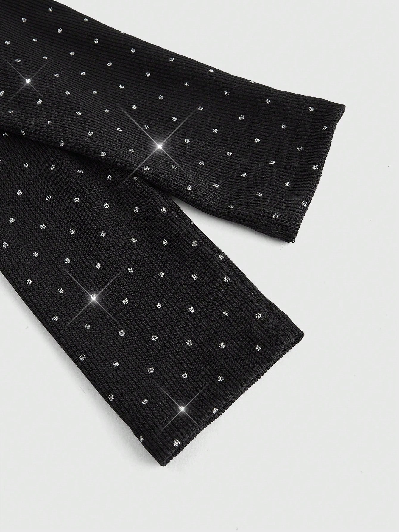 ROMWE Kawaii Conjunto de 2 piezas de top camisero y chaqueta con lazo y lunares románticos para Año Nuevo y San Valentín para mujeres
