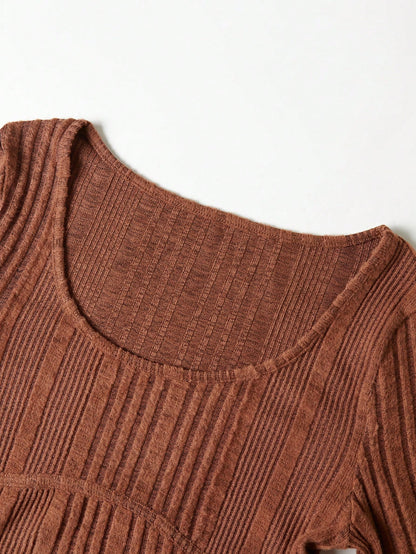 SHEIN Sweetro Parte superior de manga de campana de unicolor casual para mujer, primavera/otoño