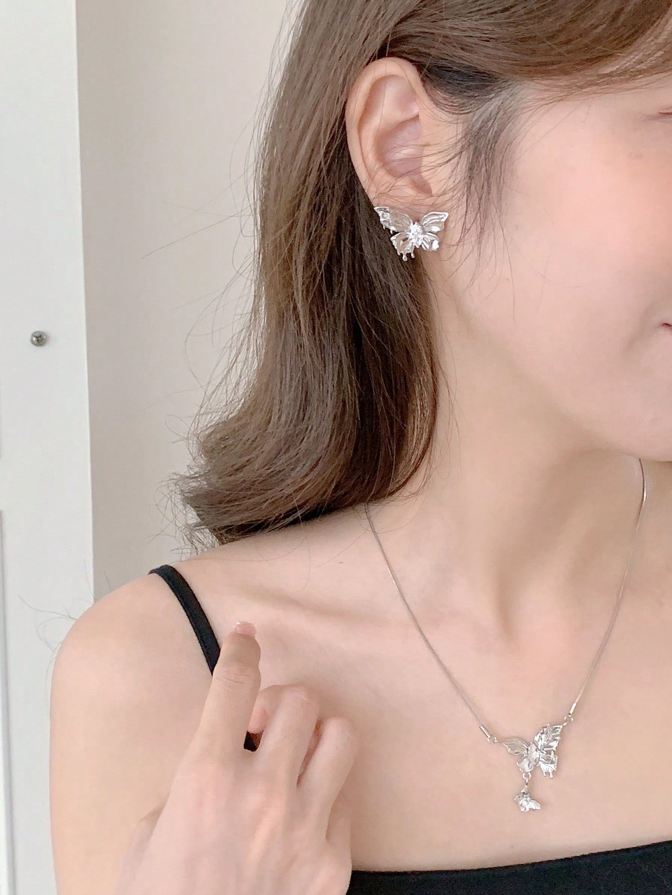DAZY Conjunto de joyas con tema de mariposa, regalo de moda para fiesta de cumpleaños y aniversario