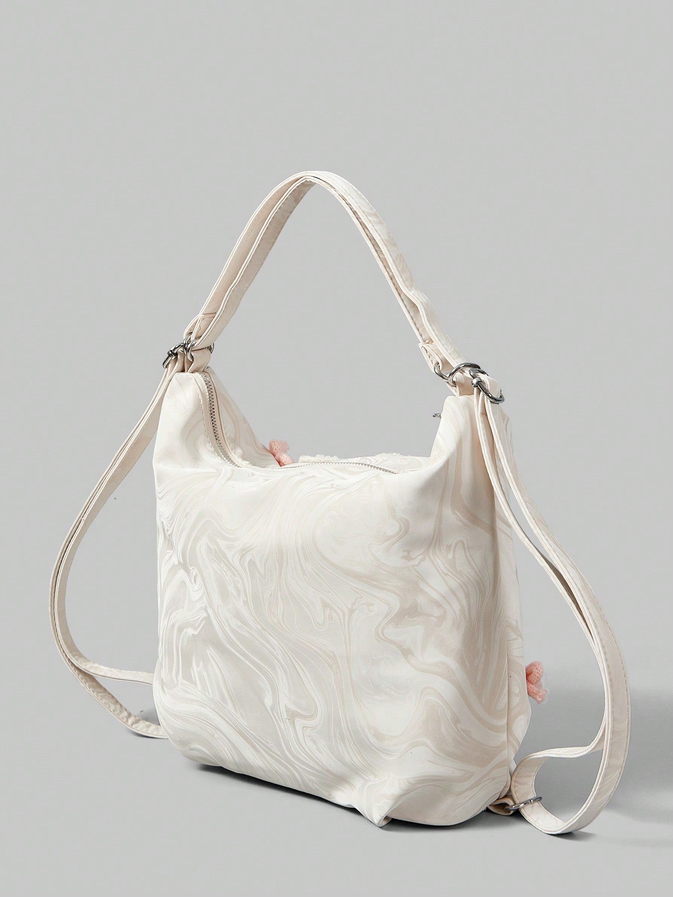 ROMWE Kawaii Bolso de hombro de gran capacidad con diseño de dibujos animados para uso diario de mujeres