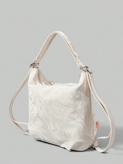 ROMWE Kawaii Bolso de hombro de gran capacidad con diseño de dibujos animados para uso diario de mujeres