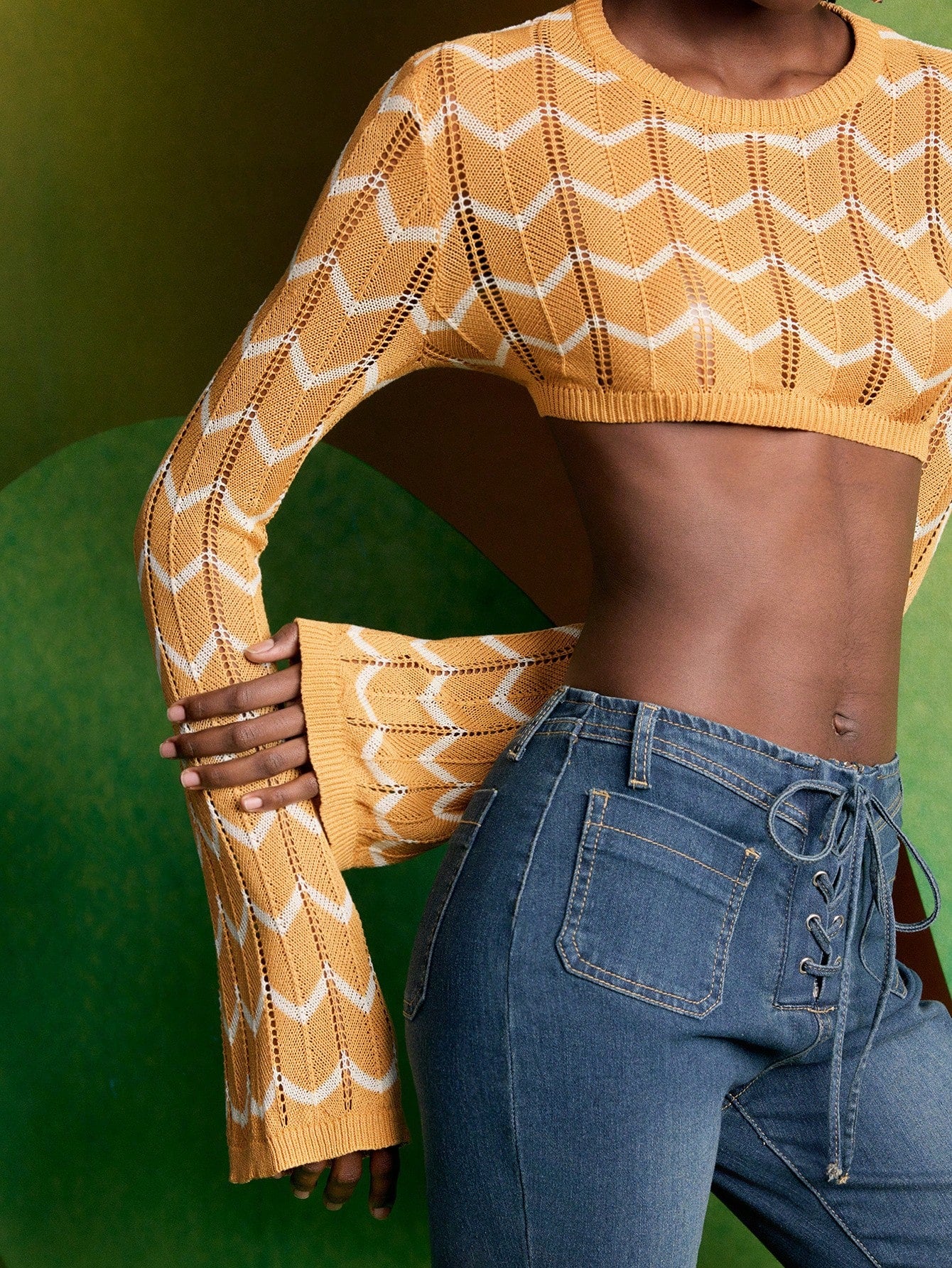 Alice McCall Suéter con cordón delantero de diseñador, ropa de mujer para otoño, para otoño e invierno