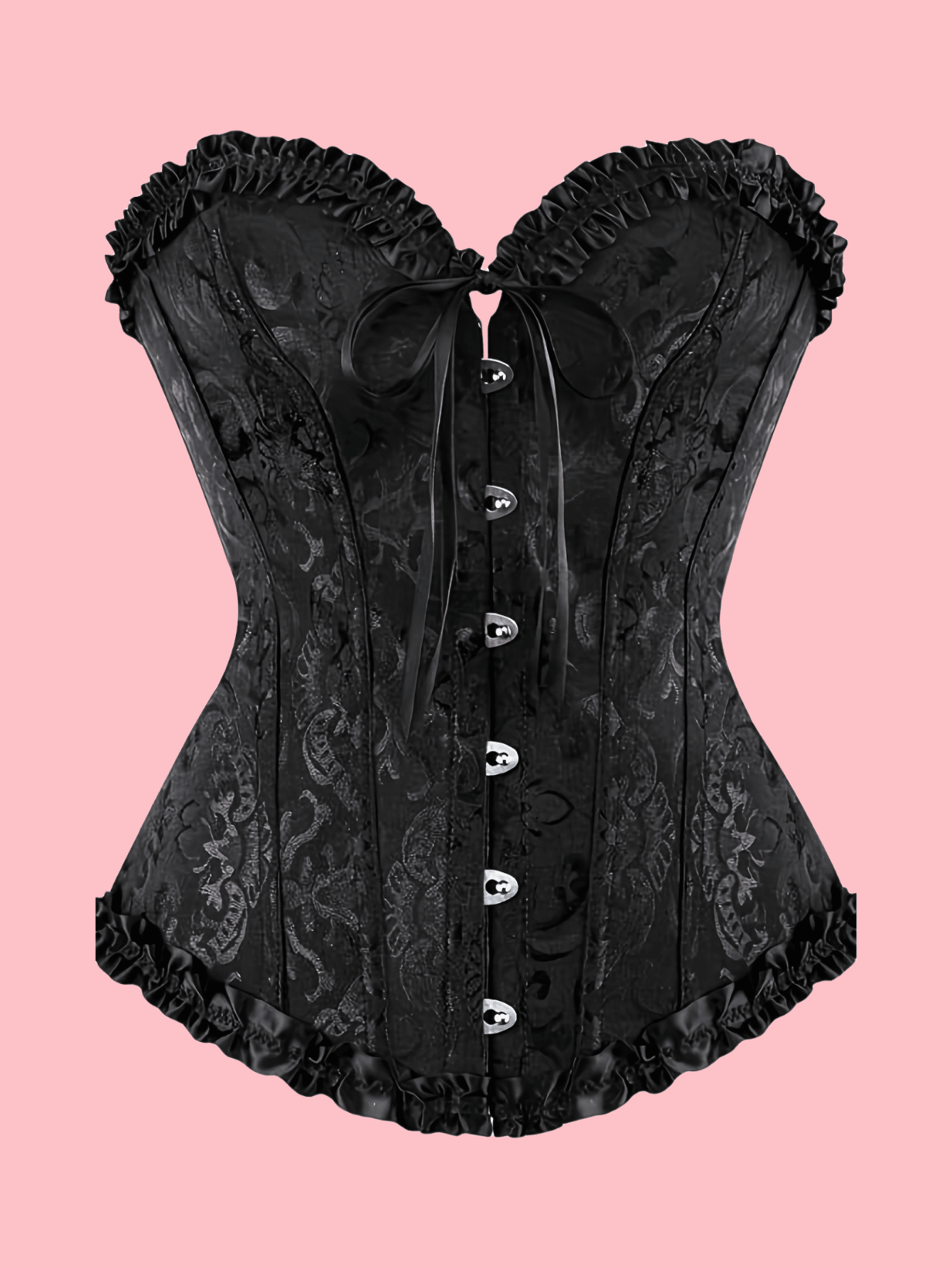 Corsé estilo palacio con ballenas para dar forma a la cintura y levantar el busto, parte superior moldeadora de jacquard sexy, adecuado para usar con un vestido, para Halloween