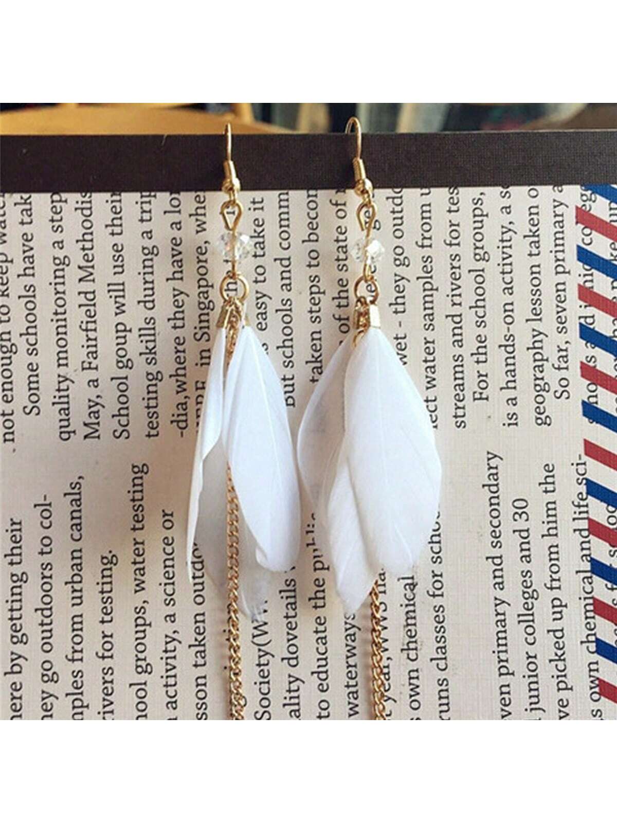 Aretes Estilo Bohemio De Playa Con Plumas Y Borlas Para Vacaciones, Plumas Naturales Multicolores, Arete Con Flecos