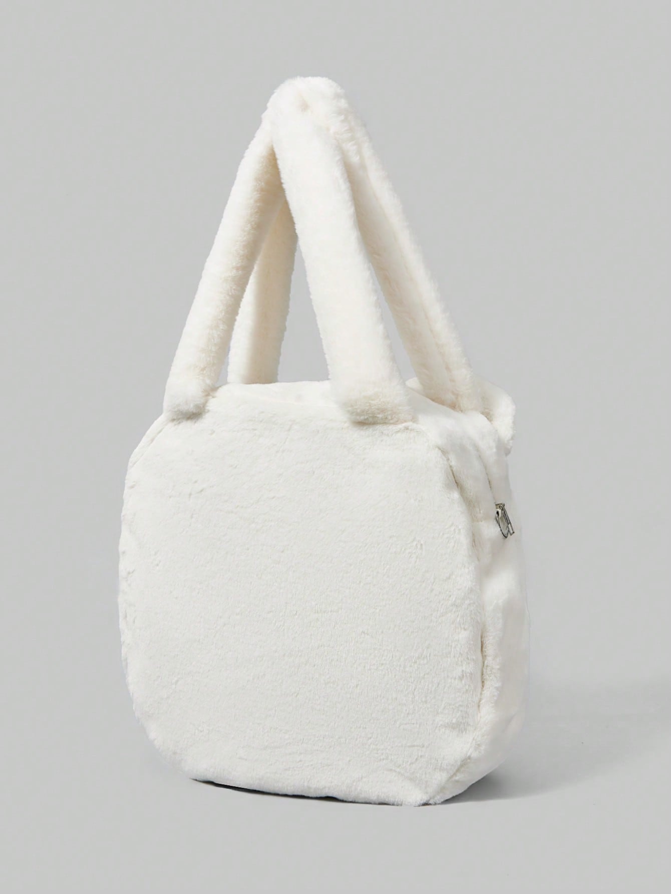 ROMWE Kawaii Bolso de mano de peluche con diseño de gato y flores para uso diario y viajes de mujeres