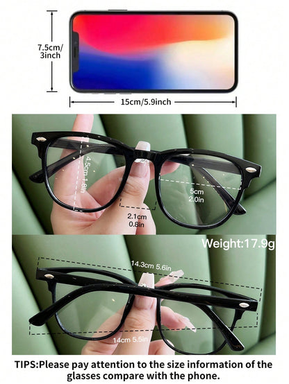 2 pares de gafas cuadradas unisex con bloqueo de luz azul a la moda, adecuadas para volver a la escuela, uso diario, lectura, uso de computadora, protección ocular, Halloween