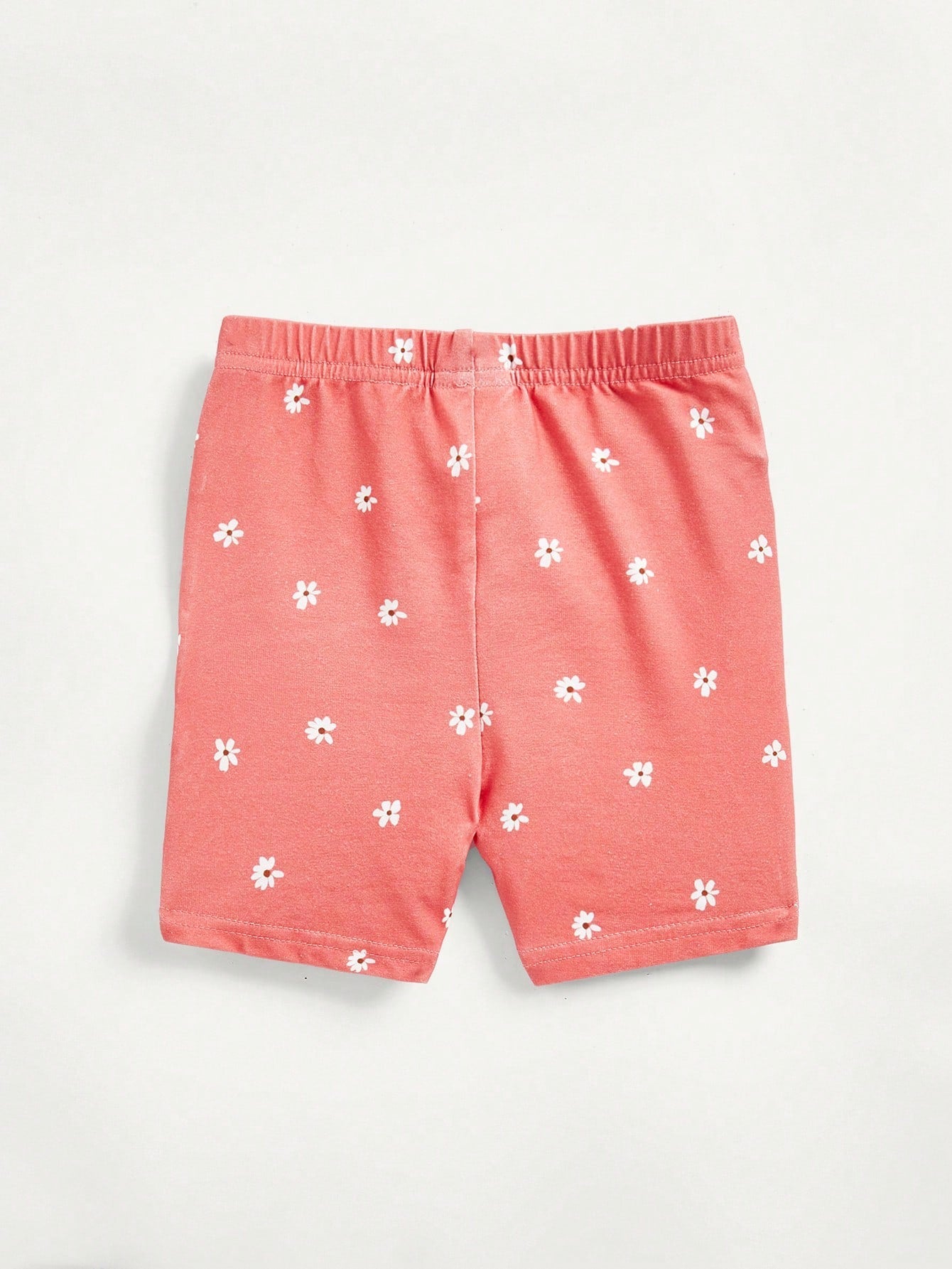 Cozy Pixies Conjunto de pijama ajustado para bebé niña, parte superior de manga corta con cuello redondo con diseño floral y shorts, 4 piezas