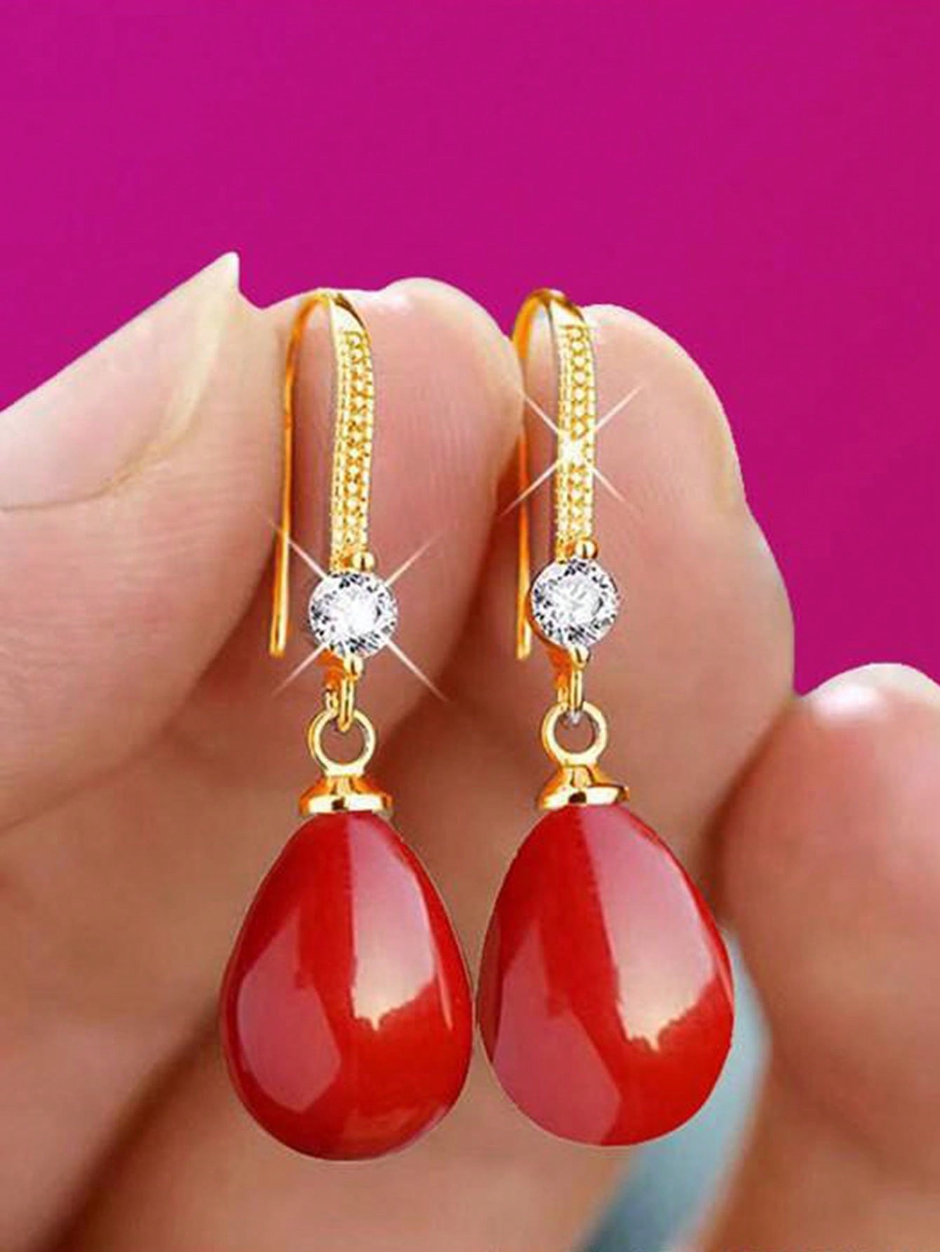 1 Par De Pendientes Largos Con Imitación De Perla, Adecuados Para El Uso Diario De Las Mujeres