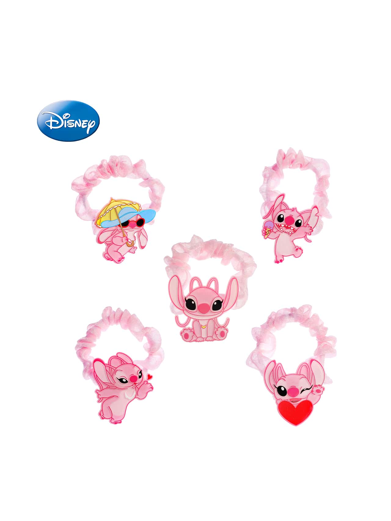 Diadema y horquilla de pelo azul autorizada de la caricatura de anime femenino Lilo & Stitch, accesorio de cabello lindo Kawaii para chicas y mujeres