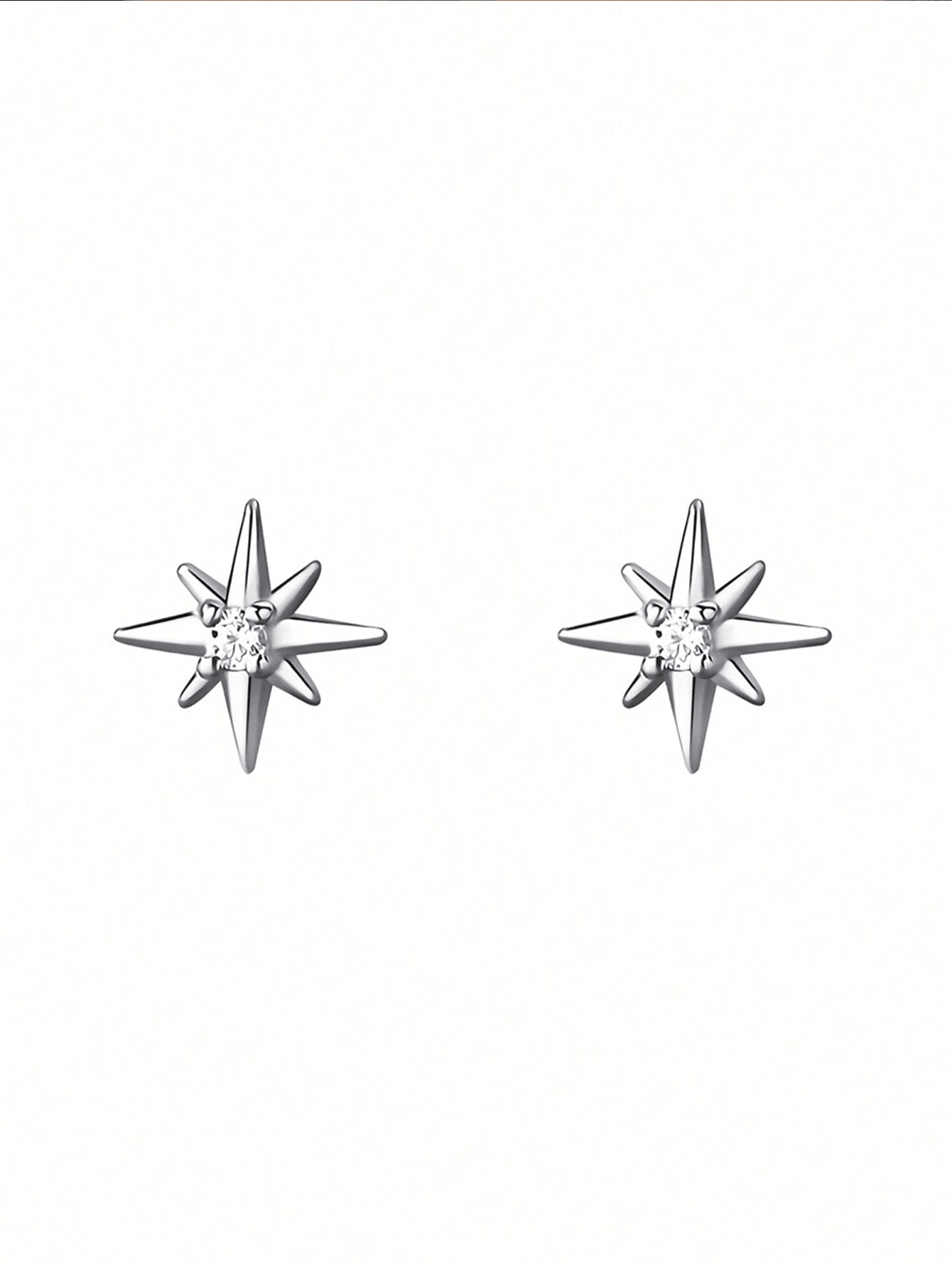 Pendientes de botón con pequeño piercing de zirconia estelar, joyería fina de plata esterlina 925, elegantes pendientes con forma de estrella de zirconia