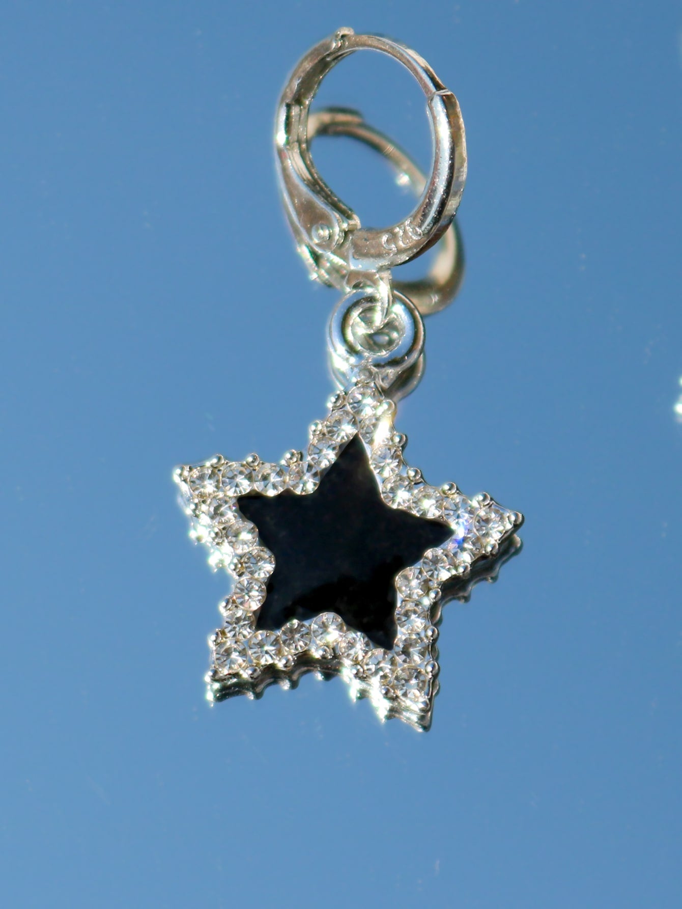 ROMWE Street Life Pendientes largos con diamante de imitación con estrella