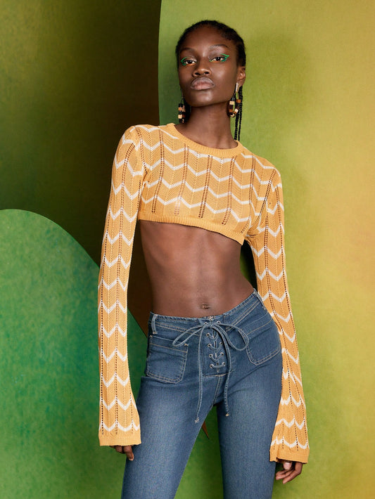 Alice McCall Suéter con cordón delantero de diseñador, ropa de mujer para otoño, para otoño e invierno