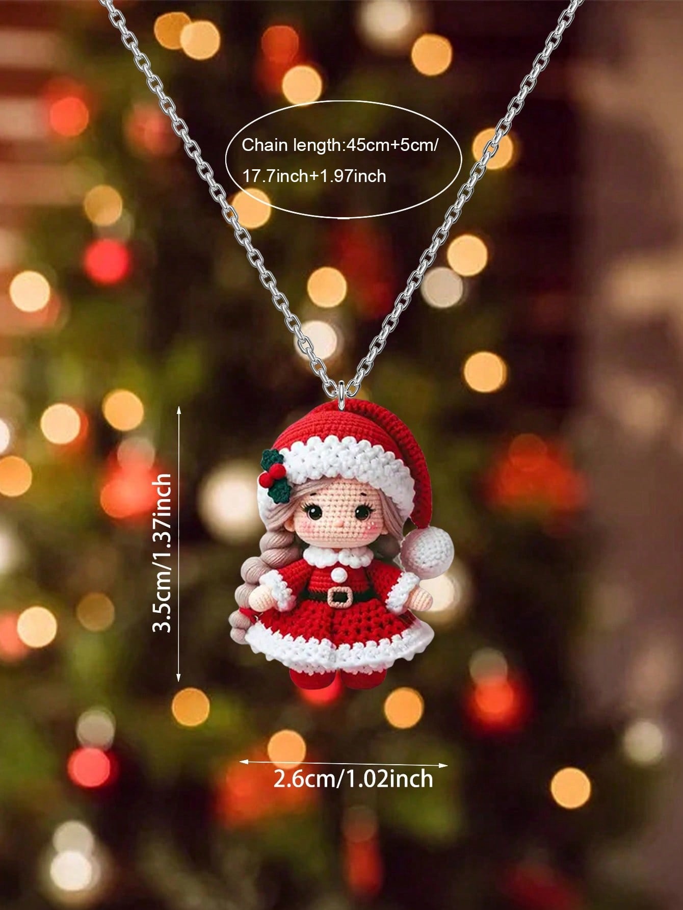 Conjunto de 3 aretes y collares con impresión de muñecos de Navidad de dibujos animados, joyería navideña, regalos para mujeres, decoraciones únicas para eventos navideños y regalos de Navidad