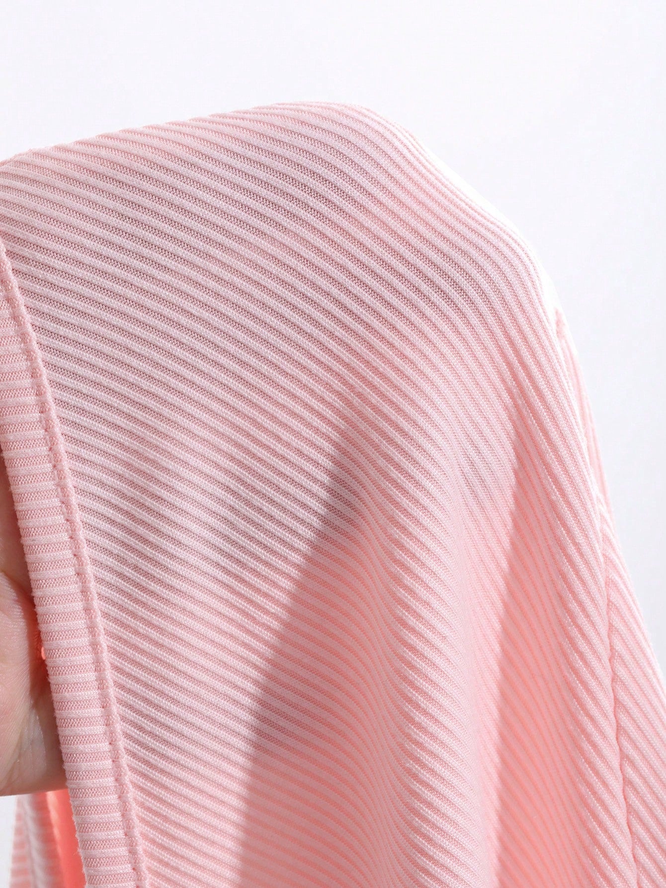 DAZY Conjunto de blusa de manga larga con diseño de pliegues de unicolor y pantalones de pijama de ajuste ceñido para mujer