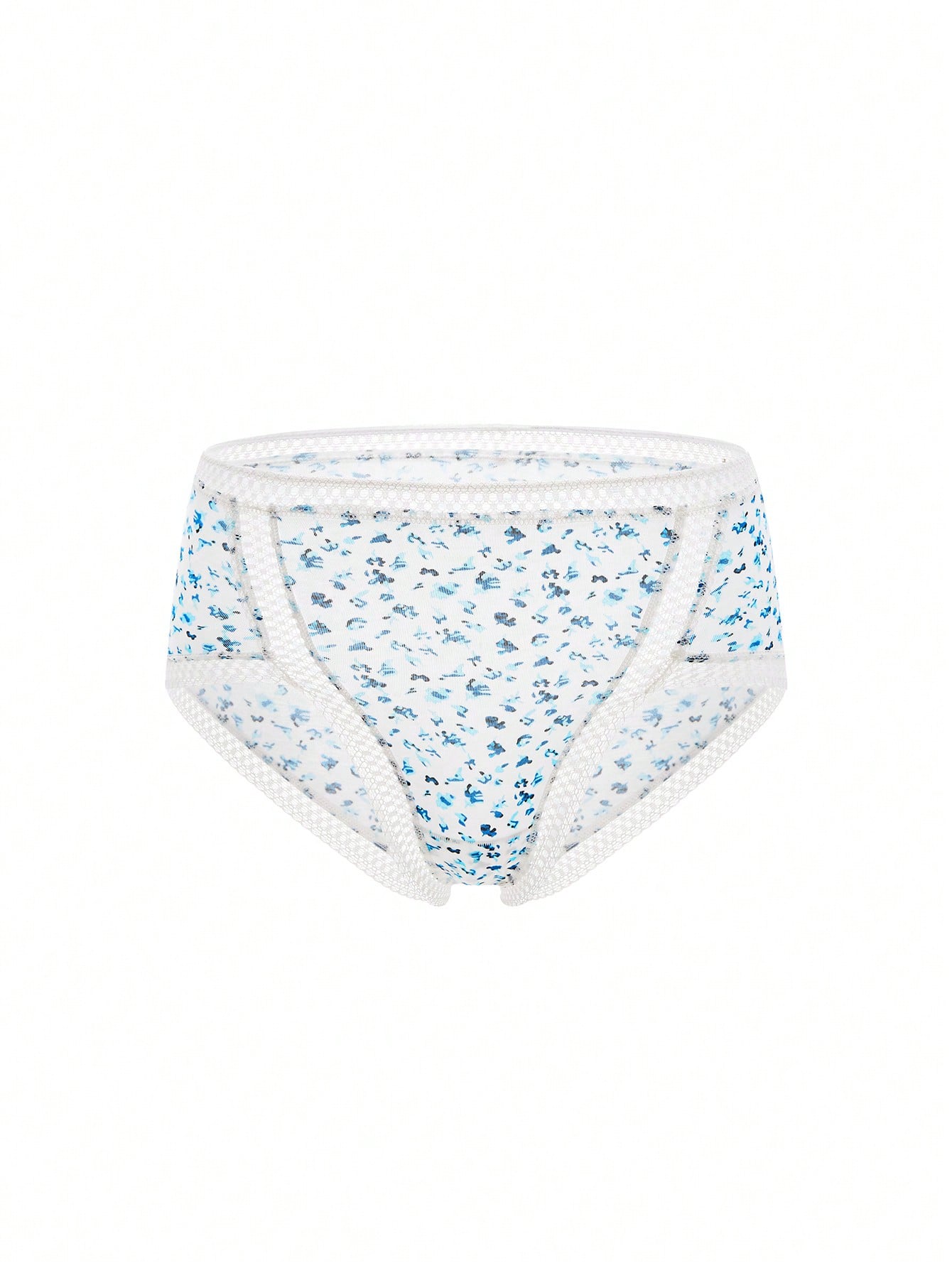 LUVLETTE paquete de 3 bragas de talle alto de algodón y encaje con estampado floral para mujer