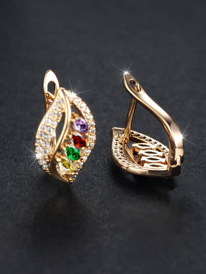 Pendientes de tachuela con diseño de diamante de imitación