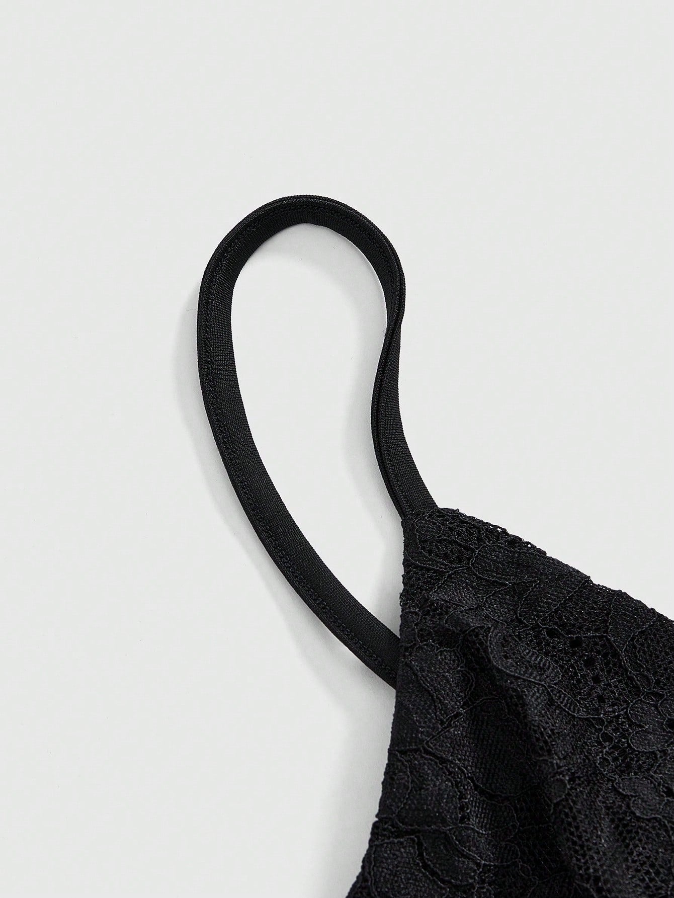 ROMWE Avant Camiseta de tirantes de mujer con estampado de letras y patchwork de encaje para el verano