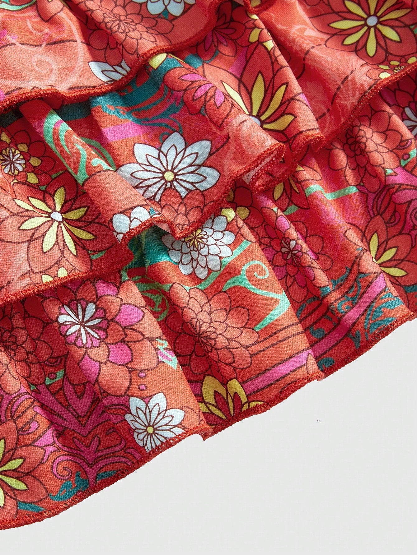 ROMWE Avant Minifalda naranja de cintura baja estilo sexy tipo pastel para mujer, ideal para playa y resort