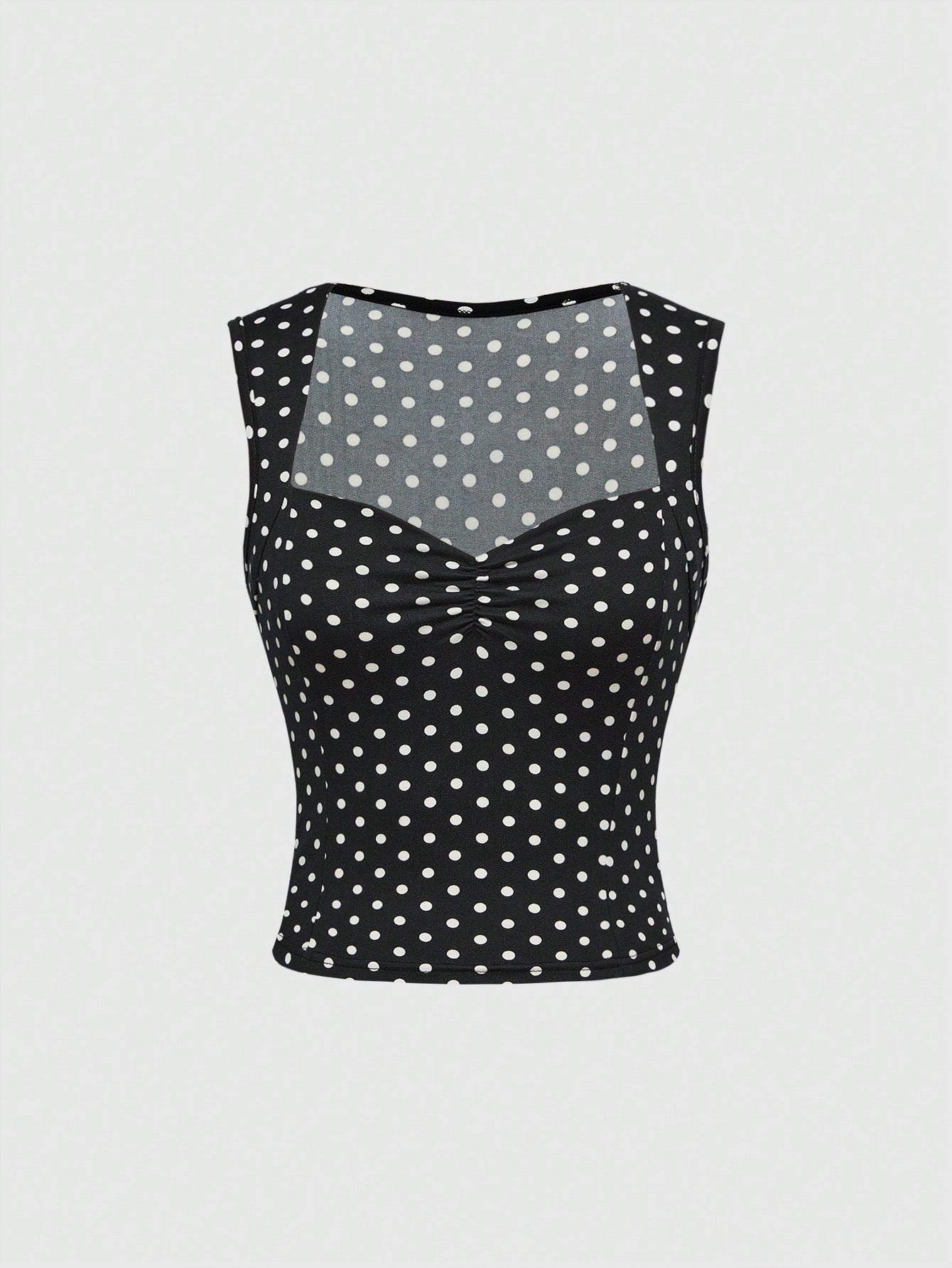 ROMWE Avant Top de tirantes con lunares para mujer, de moda para el verano