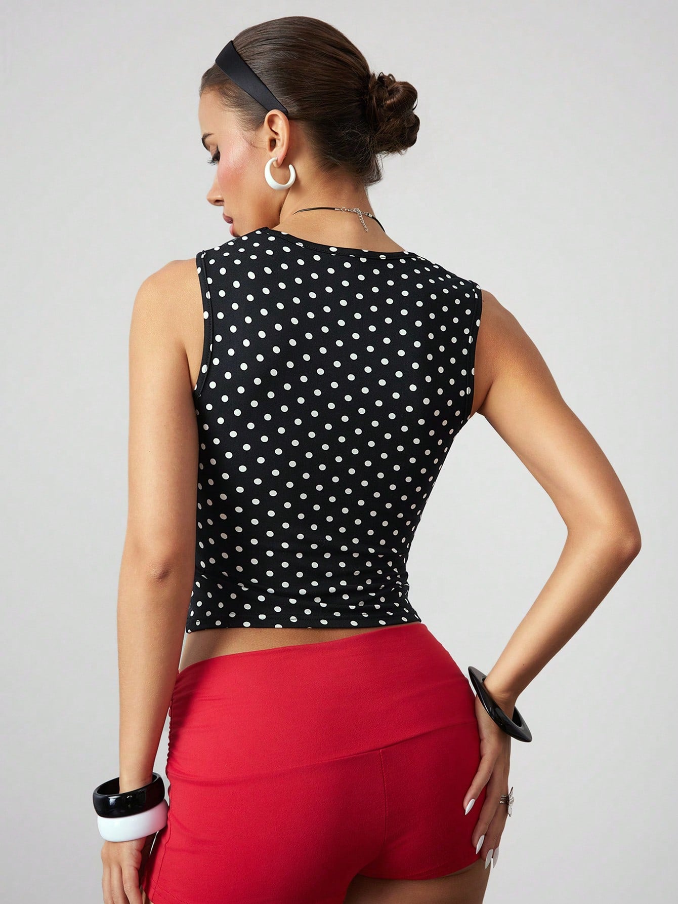 ROMWE Avant Top de tirantes con lunares para mujer, de moda para el verano
