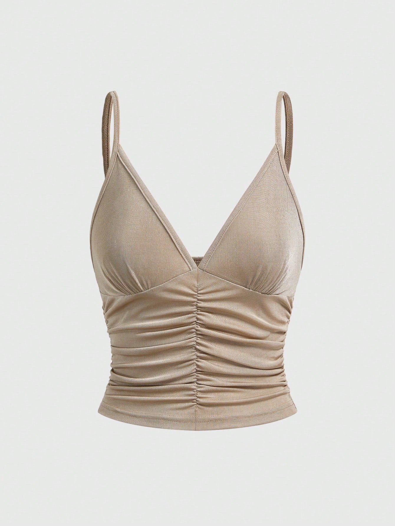 ROMWE Camiseta de tirantes con volantes sexy para mujer