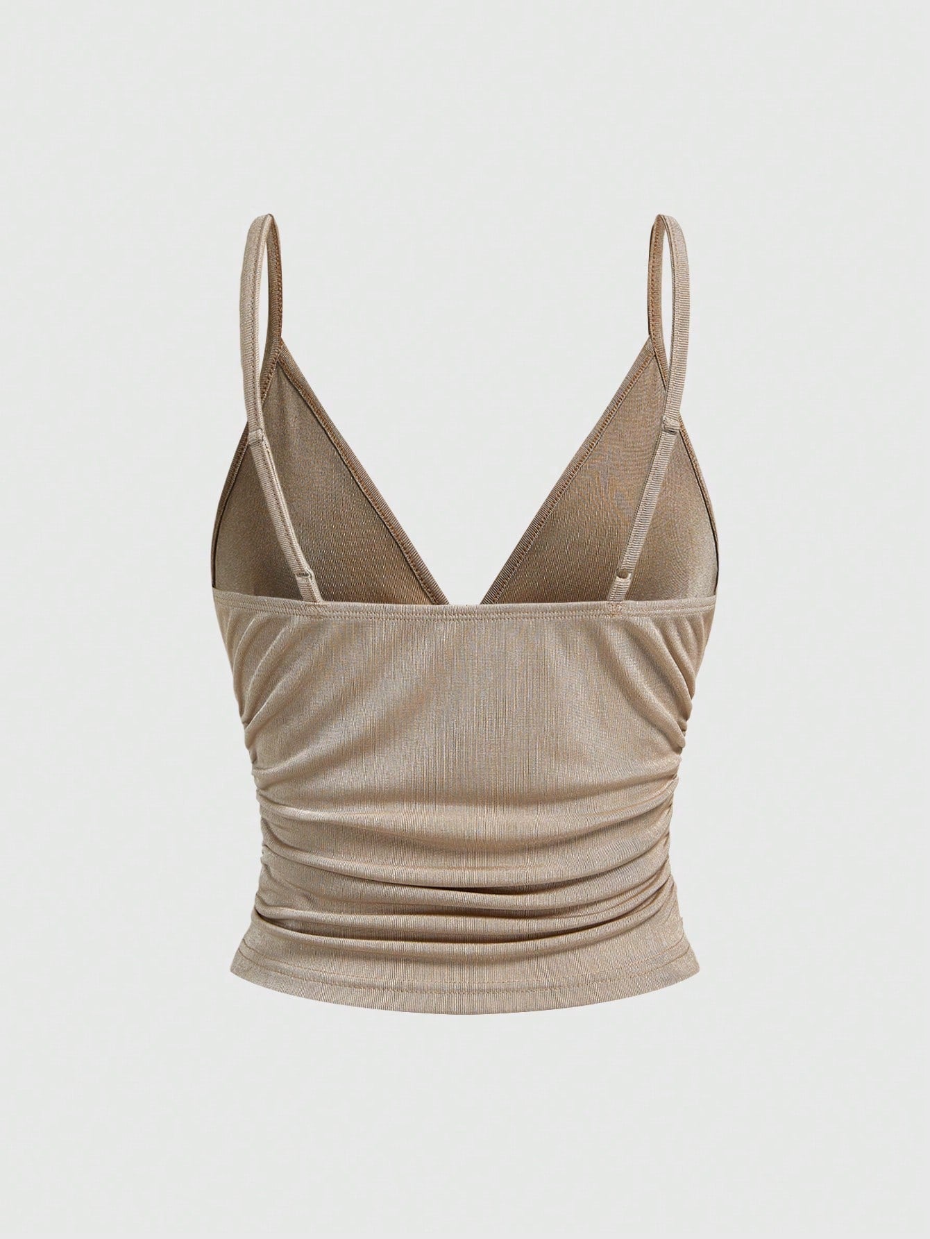 ROMWE Camiseta de tirantes con volantes sexy para mujer