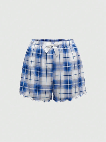 ROMWE Conjunto de pijama casual para mujer, estilo campus universitario, para verano