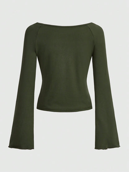 ROMWE Fairycore Camiseta con estampado de corazón & de ala