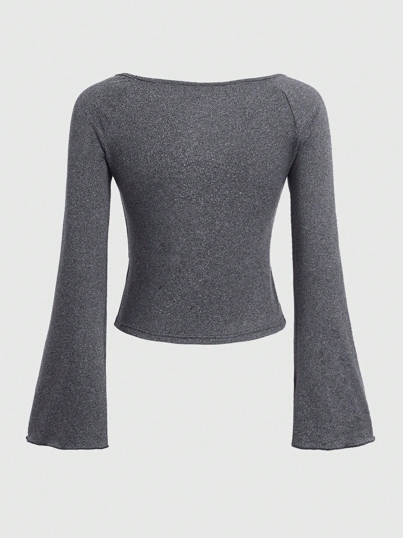 ROMWE Fairycore Camiseta con estampado de corazón de manga con volante