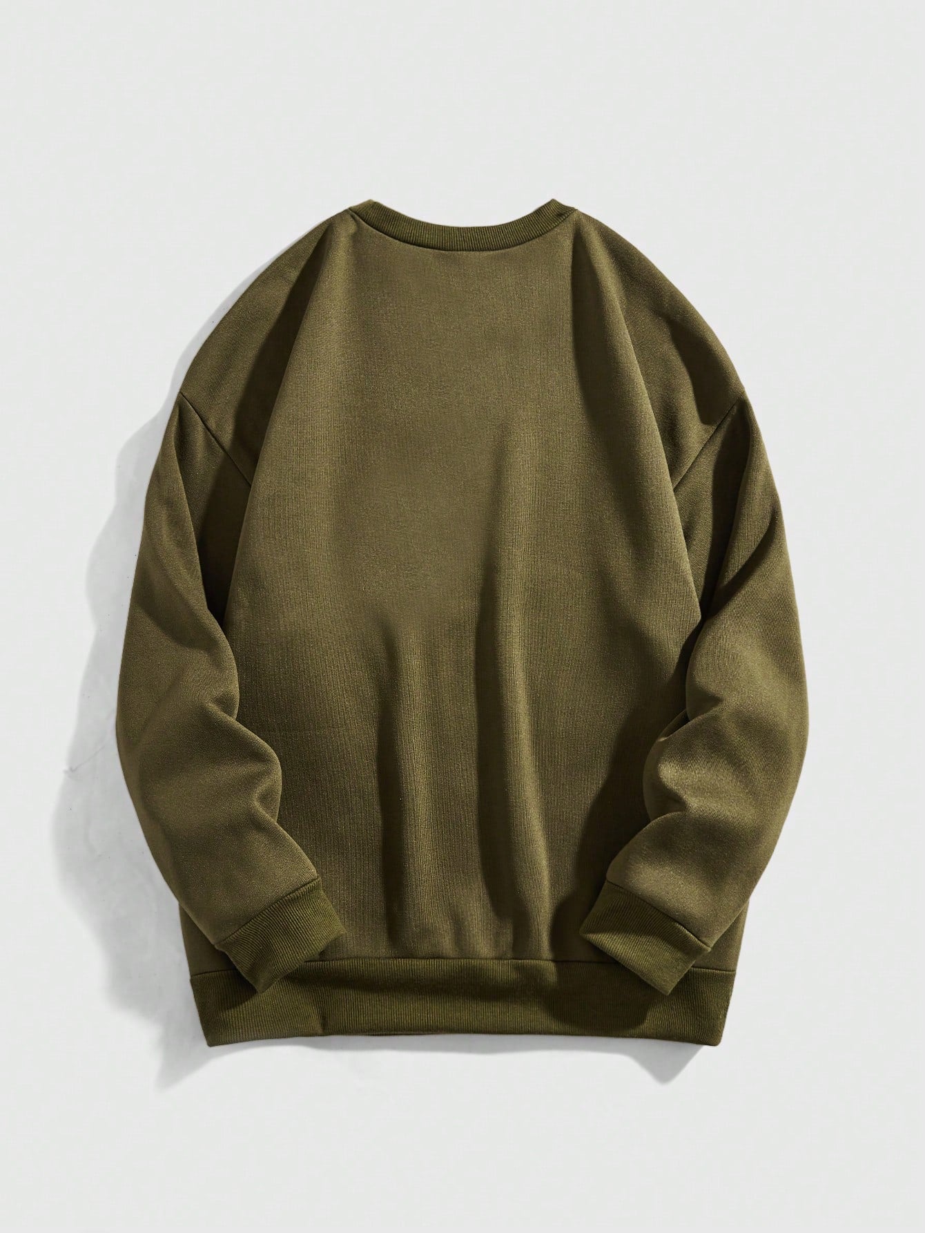 ROMWE Fairycore Sudadera de cuello redondo de manga larga gruesa con adornos de cristales con estampado de alas