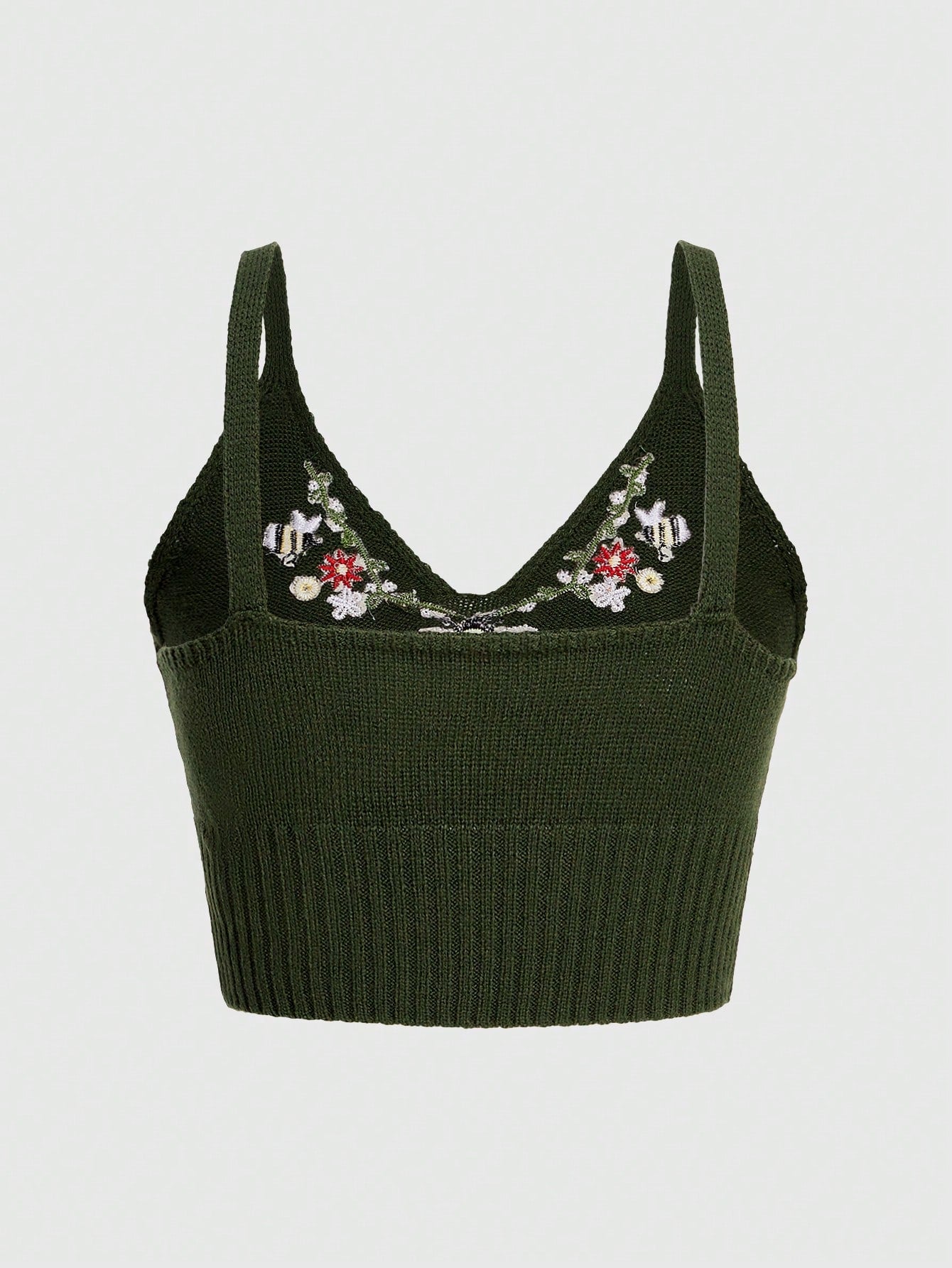 ROMWE Fairycore Top De Punto De Abejorro Para Mujer Camisole