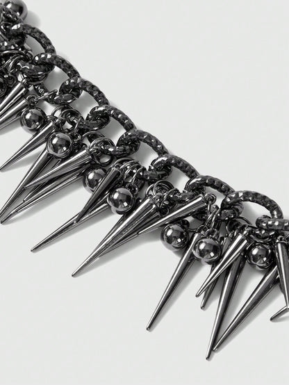 ROMWE Goth 1 pieza Elegante y extravagante gargantilla gótica punk chic Y2K con múltiples capas y detalles intrincados, joyería de uso diario y para fiestas para mujeres