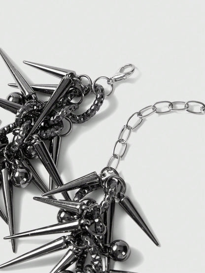 ROMWE Goth 1 pieza Elegante y extravagante gargantilla gótica punk chic Y2K con múltiples capas y detalles intrincados, joyería de uso diario y para fiestas para mujeres