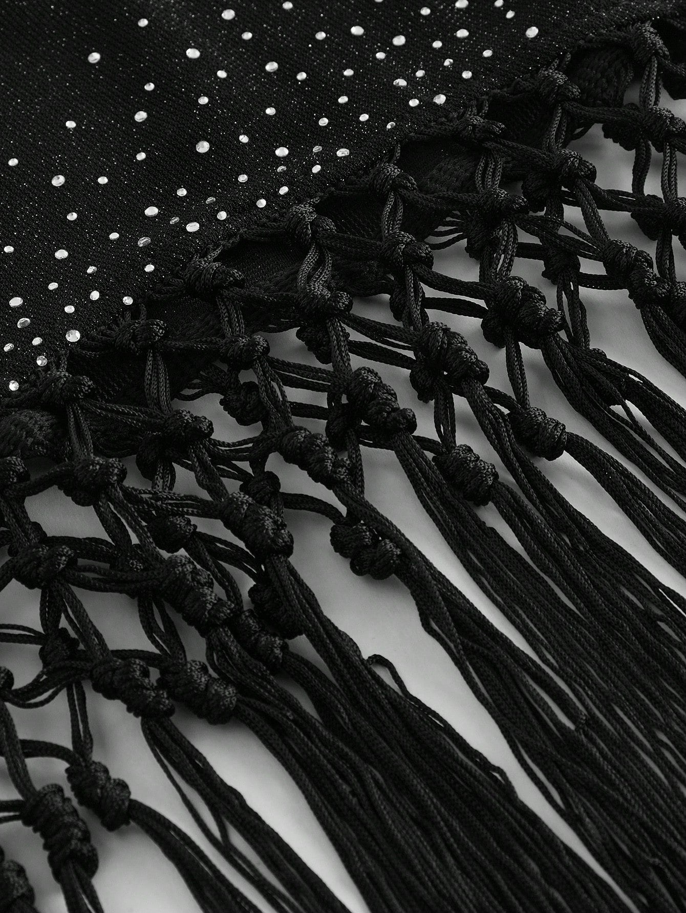 ROMWE Goth Camiseta de tirantes finos con espalda descubierta, de malla y con aplicaciones de strass, de estilo vintage y sexy, ideal para vacaciones