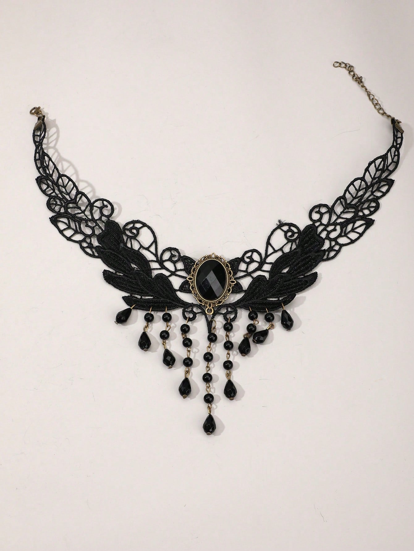 ROMWE Goth Collar gargantilla de encaje con cruz punk, collar gótico lolita vintage de nicho para mujer
