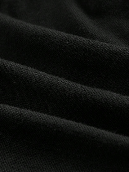 ROMWE Goth Parte superior camisola asimétrica para mujer con detalles de metal, cuentas de madera huecas y acabado desgastado en estilo gótico bohemio