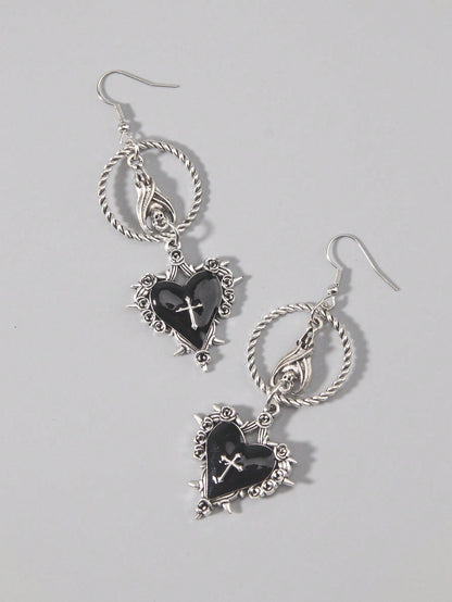 ROMWE Goth Pendientes colgantes para mujer
