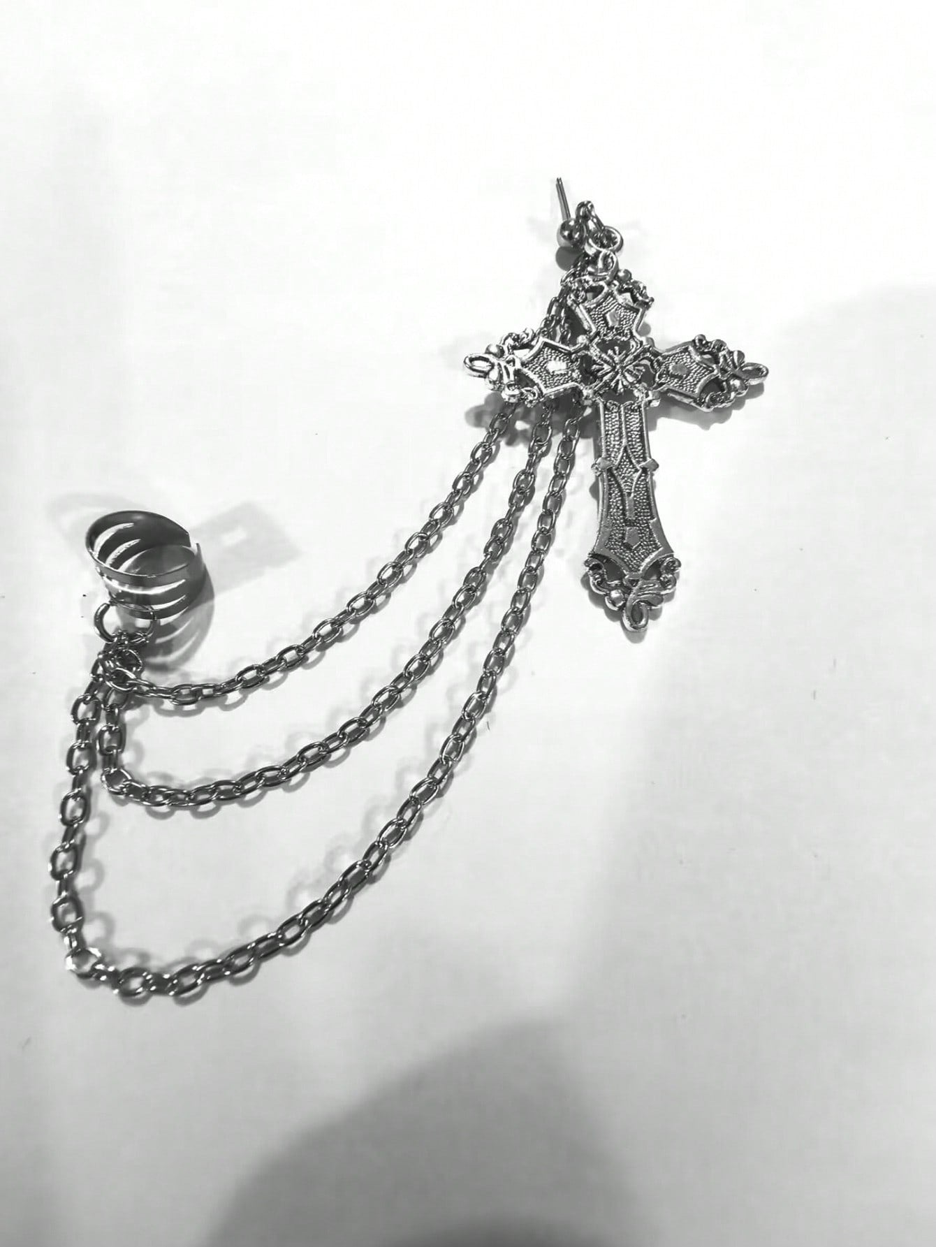 ROMWE Goth Pendientes con forma de cruz de moda y únicos para Halloween y Navidad