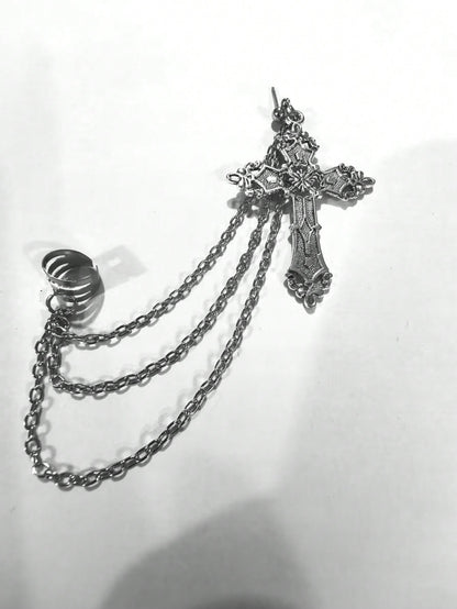 ROMWE Goth Pendientes con forma de cruz de moda y únicos para Halloween y Navidad